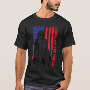 I cheer For The Punter Football Vintage USA Americ T-Shirt