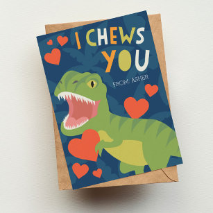 I Chews You! Classroom Valentine Note Card