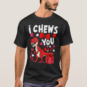 I Chews You Valentine's Day Dinosaur Rex Costume f T-Shirt