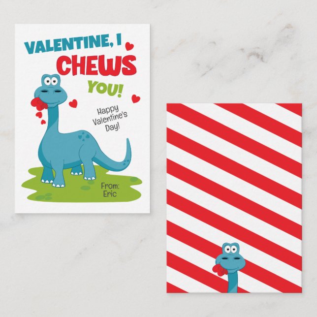 I Chews You Valentine's Day Note Card (Front/Back)