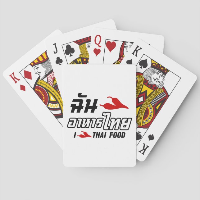 I Chilli (Love) Thai Food Playing Cards (Back)