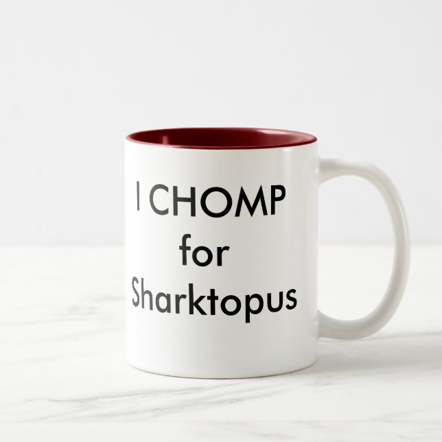 I CHOMP for Sharktopus Two-Tone Coffee Mug (Right)