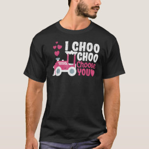 I Choo Choo Choose You Train Hearts Valentines Day T-Shirt