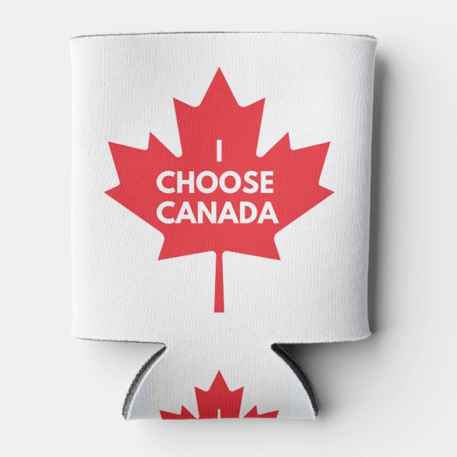 I Choose Canada Can Cooler (Front)