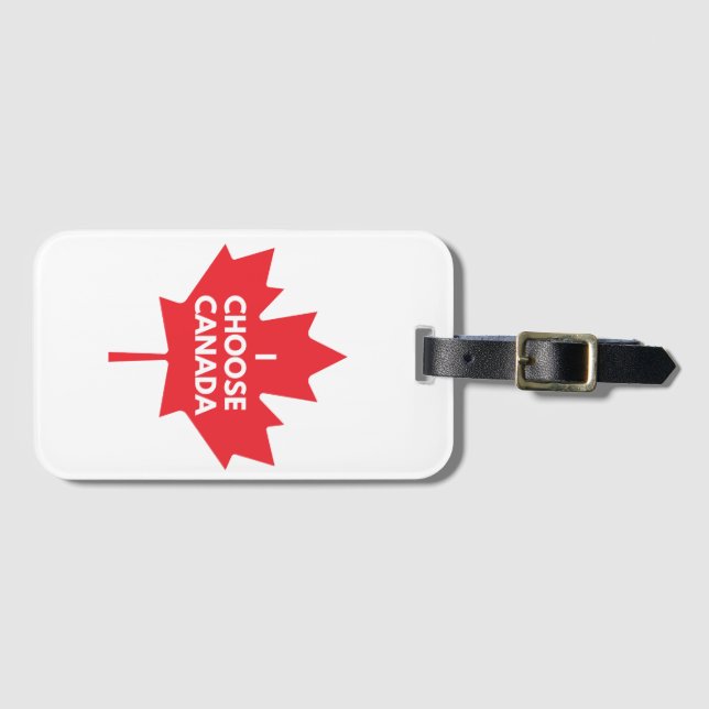 I Choose Canada Luggage Tag (Front Horizontal)