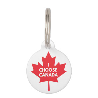 I Choose Canada Pet Tag