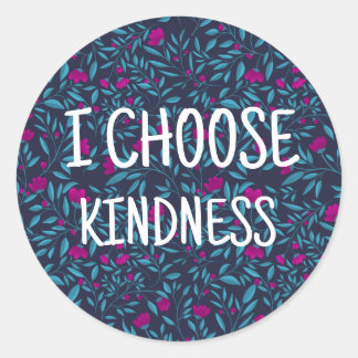 I choose kindness classic round sticker