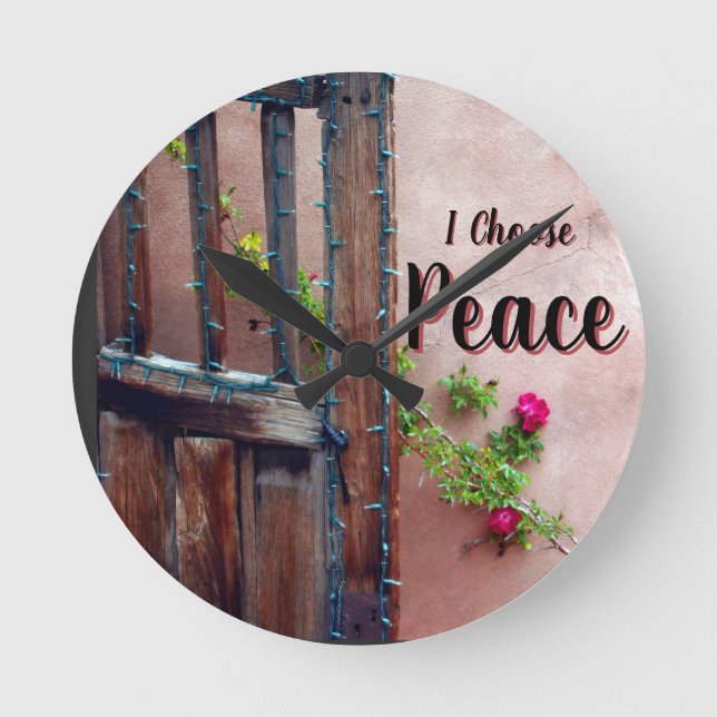 I Choose Peace Round Clock (Front)