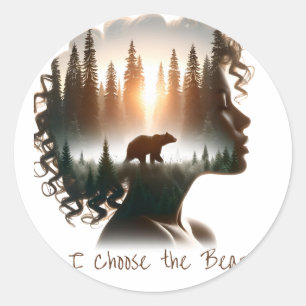 I Choose the Bear Classic Round Sticker
