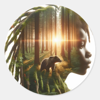 I Choose the Bear Classic Round Sticker