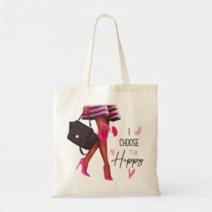 I Choose To Be Happy (Dark Skin) Tote Bag