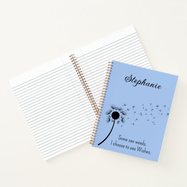 I Choose To See Wishes Dandelion In The Wind Notebook (Inside)