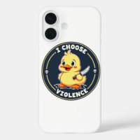 I Choose Violence - Cute Duck iPhone Case