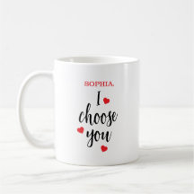 I Chose You Postcard Valentine's Day Coffee Mug