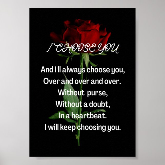I chose you poster (Front)