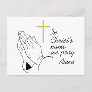 I Christ's Name Postcard