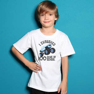 I chrused 100 days of school blue monster truck  T-Shirt