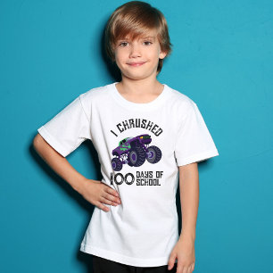 I chrused 100 days of school green monster truck  T-Shirt
