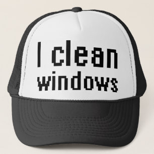 I clean windows trucker hat