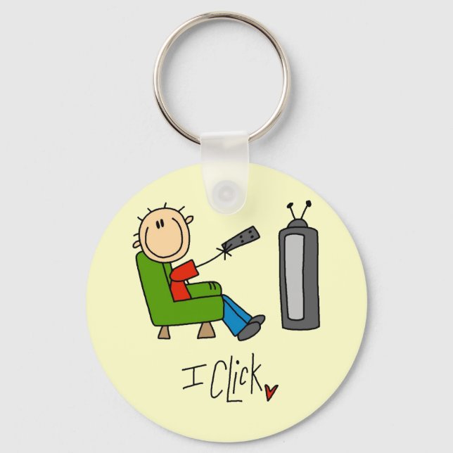 I Click T-shirts and Gifts Key Ring (Front)