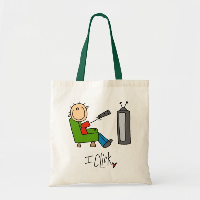 I Click T-shirts and Gifts Tote Bag (Front)