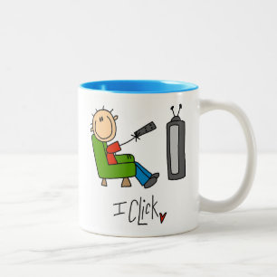 I Click TV Addict Two-Tone Coffee Mug