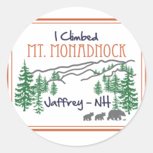 I Climbed Mt. Monadnock Classic Round Sticker