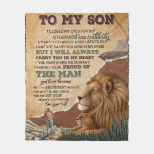 I Closed My Eyes For But A Moment - Dad To Son Fleece Blanket