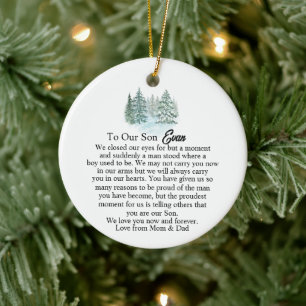 I Closed My Eyes Son, Sentimental Keepsake Gift  Ceramic Ornament