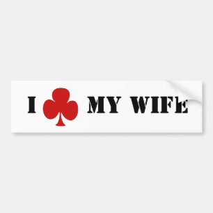 I 'club' my wife bumper sticker