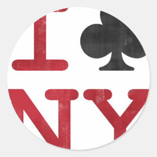 I Club NY Classic Round Sticker