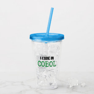 I code in COBOL.w Acrylic Tumbler