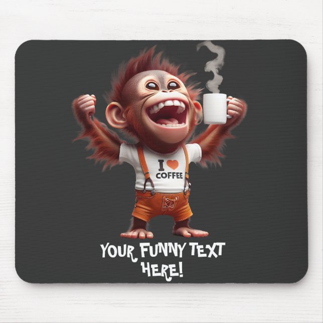 I ♥ Coffee Mouse Pad (Front)