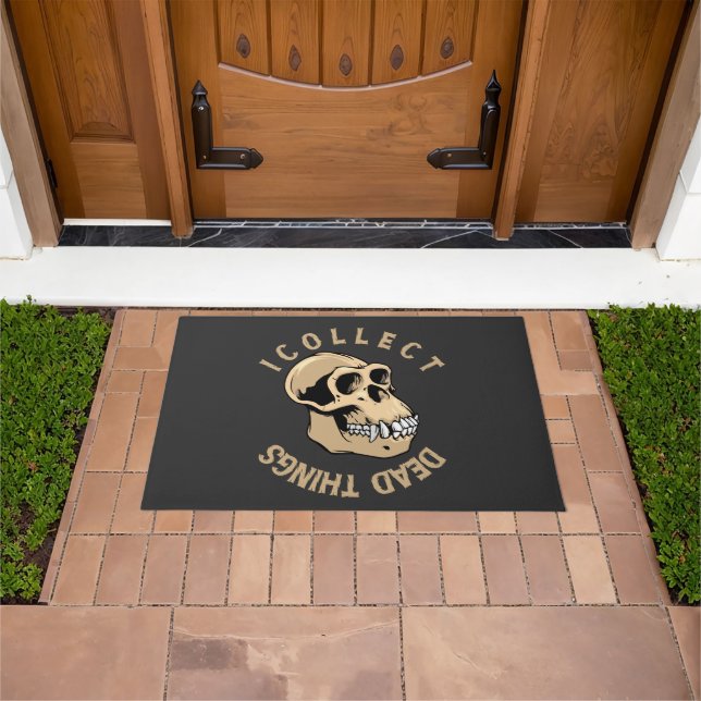 I Collect Dead Things Funny Taxidermist Stuffing   Doormat (Outdoor)