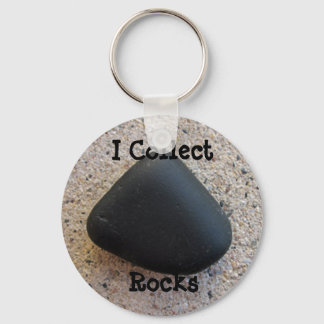 I Collect Rocks Keychain