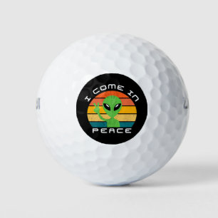 I Come In Peace Alien Space Golf Balls