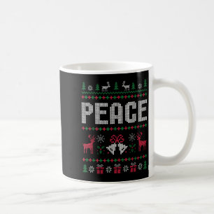 I Come In Peace Christmas Xmas Reindeer Holiday Co Coffee Mug