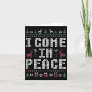 I Come In Peace Couple Matching Ugly Christmas Swe Card