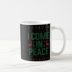 I Come In Peace Couple Matching Ugly Christmas Swe Coffee Mug