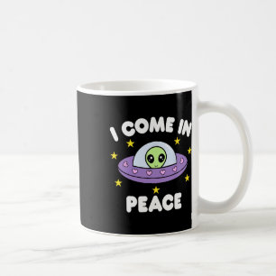 I Come In Peace Funny Spaceship Alien Couples Matc Coffee Mug