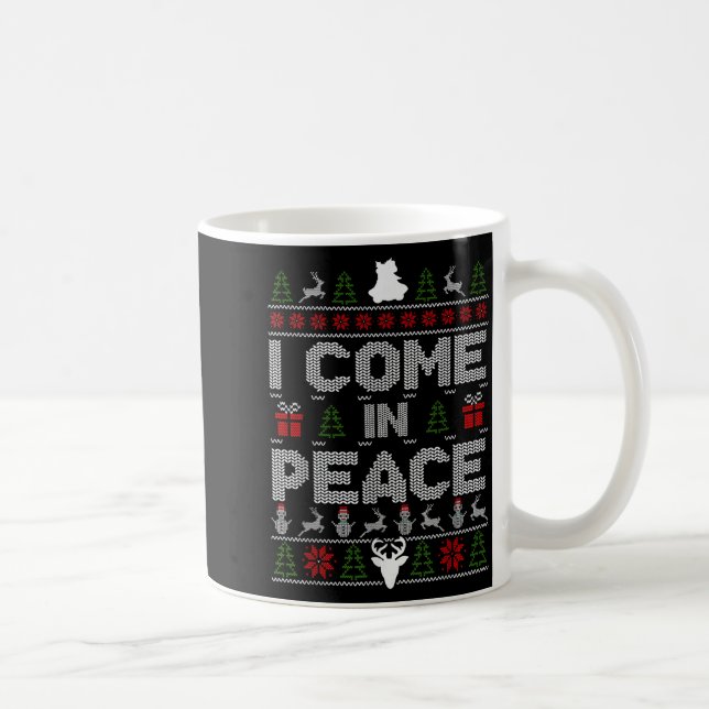 I Come In Peace - I'm Peace Couple Matching Ugly C Coffee Mug (Right)