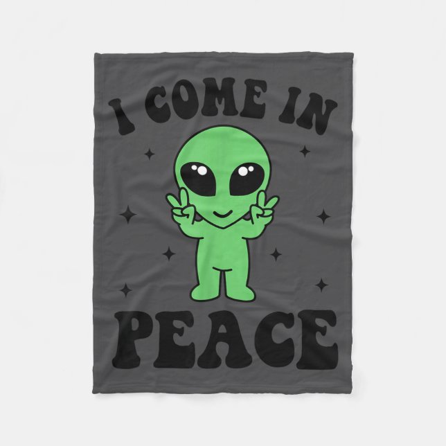 I Come In Peace I'm Peace Family Valentine Funny C Fleece Blanket (Front)