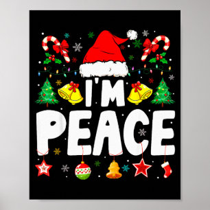I Come In Peace Im Peace Funny Couple Matching Chr Poster