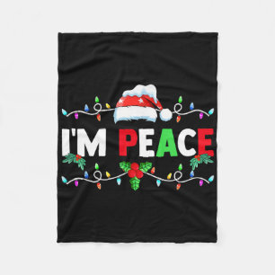 I Come In Peace I'm Peace Funny Matching Couple Ch Fleece Blanket