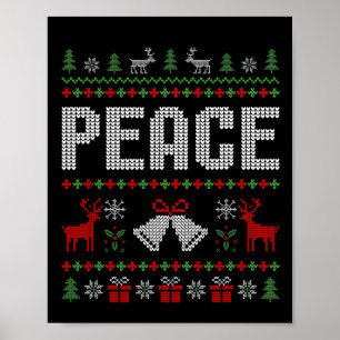 I Come In Peace I'm Peace Matching Couple Christma Poster