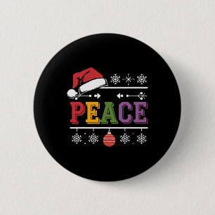 I Come In Peace - I'm Peace Xmas Matching Couples 6 Cm Round Badge