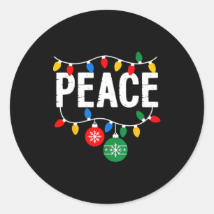 I Come In Peace Matching Family Christmas Couple Classic Round Sticker