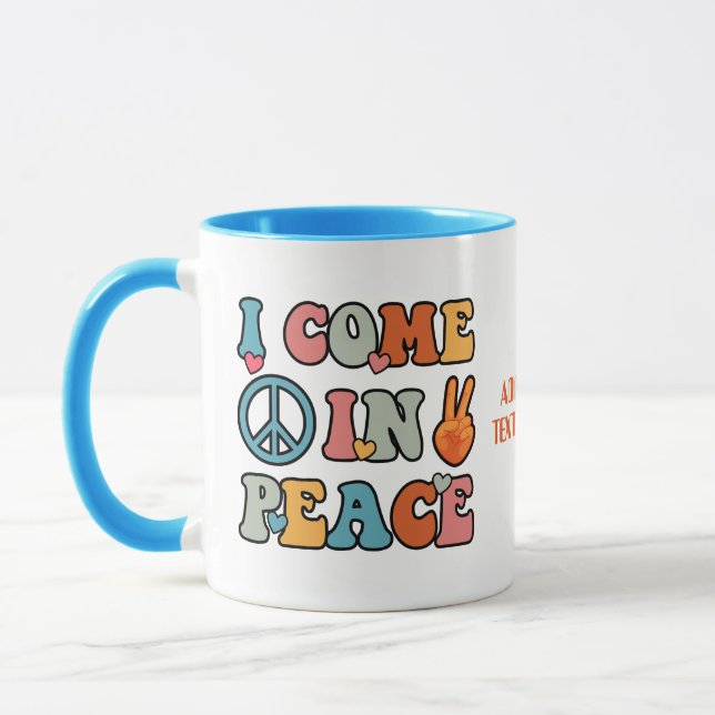 I Come In Peace Valentines Couples Mug (Left)
