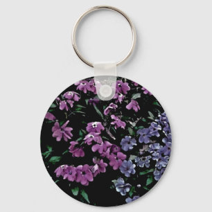 I Come to the Garden Alone Floral Key Ring