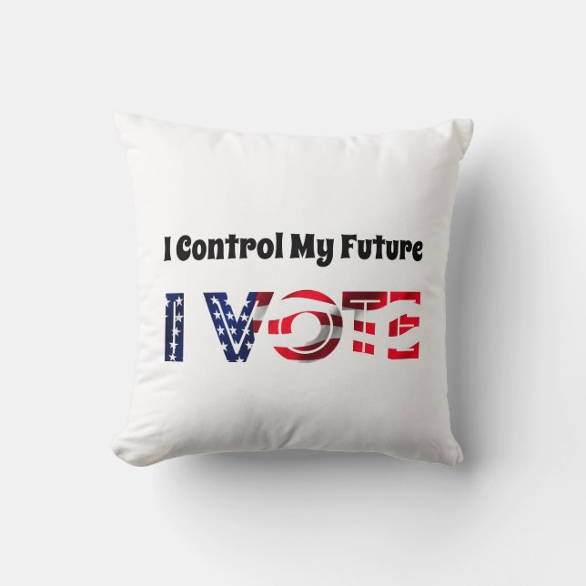 I Control My Future - I Vote Cushion (Front)